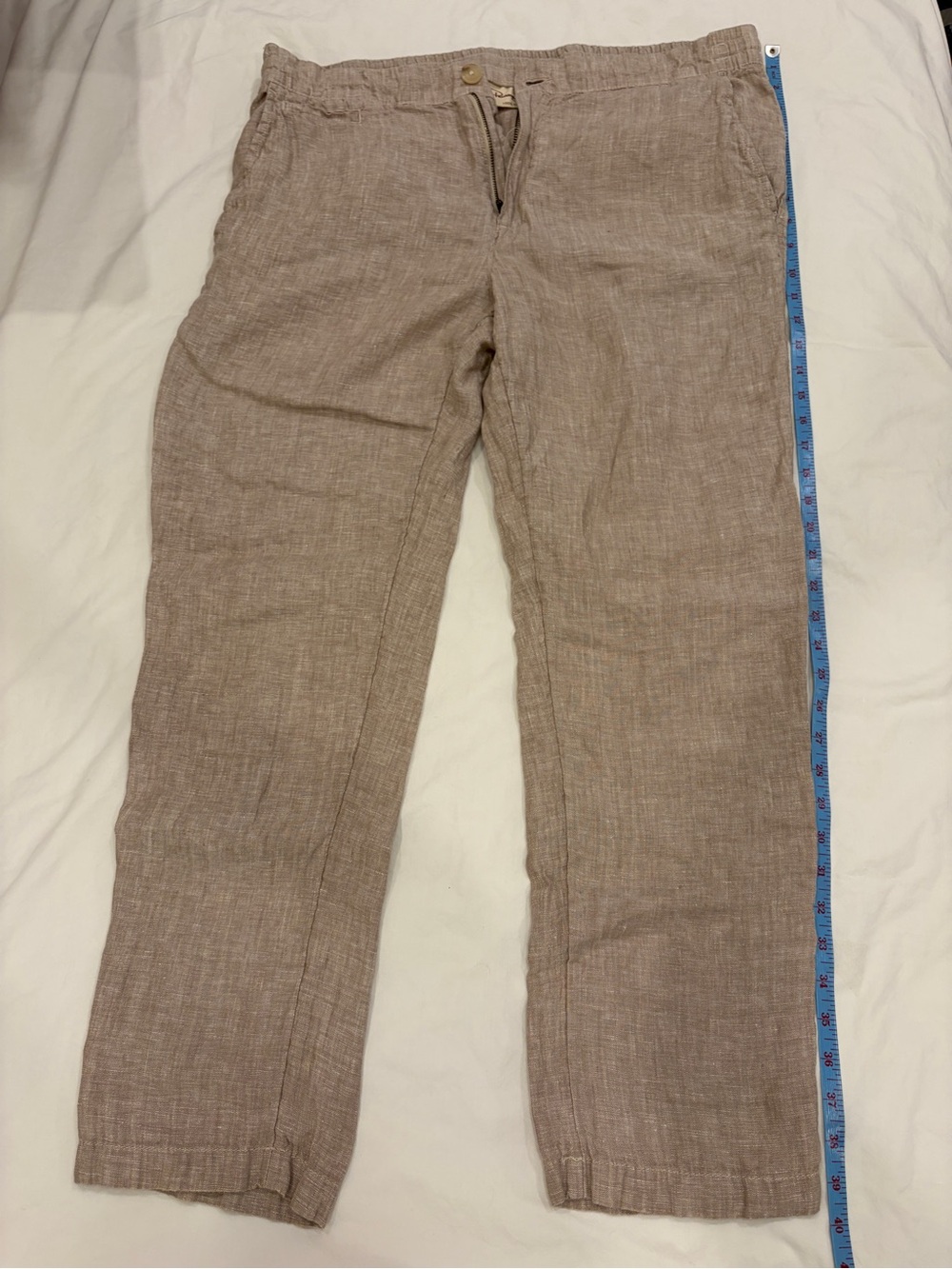 Panama Jack Men's Lightweight Linen Pants in Beige